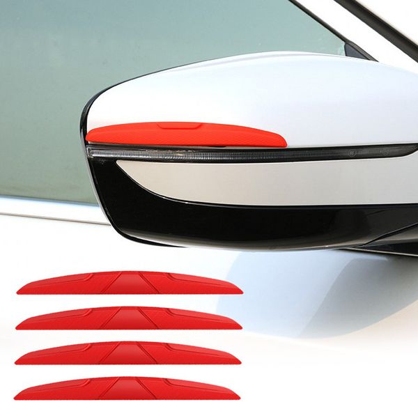 4 pezzi striscia di silicone anti-collisione per auto maniglia della porta copertura dello specchietto retrovisore striscia di protezione accessori per la protezione del paraurti laterale dell'auto