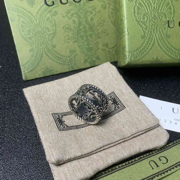 

daisy ring wide hollow out carved flowers couple, Silver