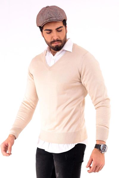 

sweater men pullover 2021 autumn winter warm classic v-neck male jumper clothes pull homme hiver hombres men's sweaters, White;black