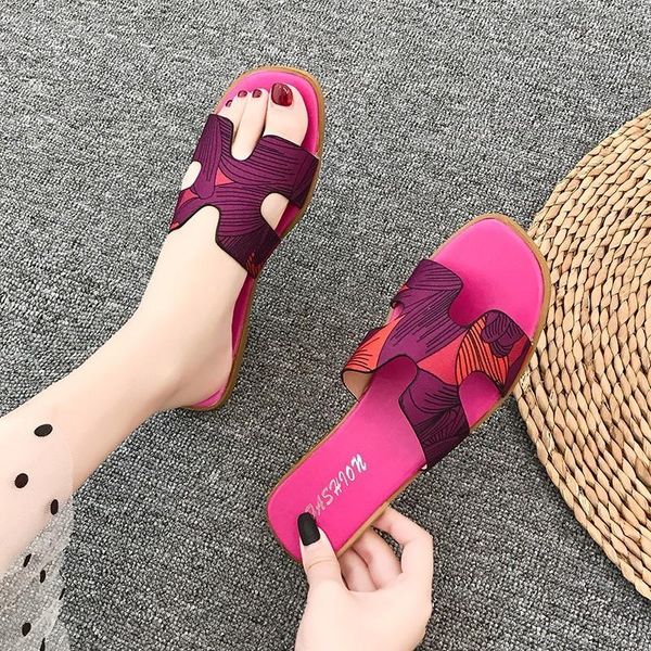 

slippers women's spring fingerless color summer breathable beach sandals young woman colorful jelly shoes zapatos mujer u30-39, Black