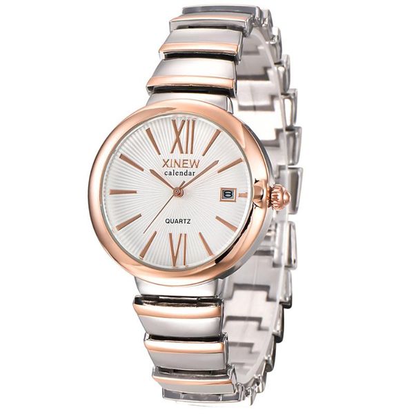 

wristwatches 50pcs/lot xi-6697 luxury good alloy watch for women belt elegance selling quartz, Slivery;brown