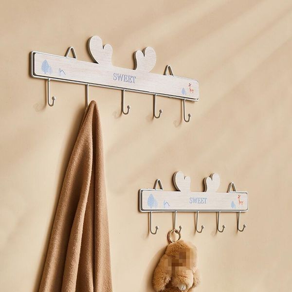 

nordic creative simple wall-mounted shelving hook storage rack home decorative key coat hooks & rails