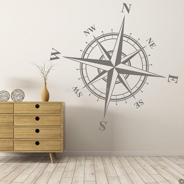 

wall stickers compass rose or ceiling decal medallion art home decoration nautical nursery murals ll2115