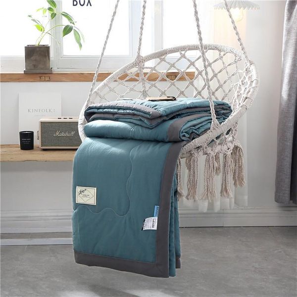 

summer washable cotton bedspread, thin leaf print, breathable soft quilt cover, home textile comforters & sets