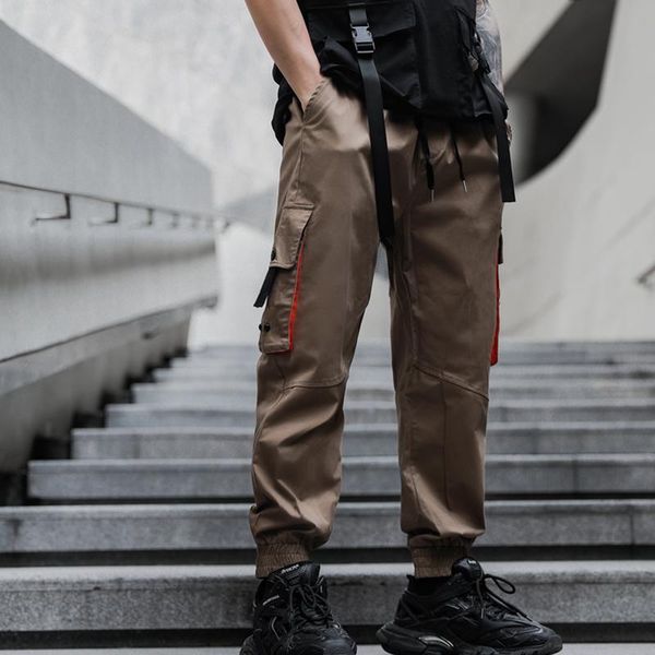 

men's pants 2021 spring and autumn japanese hong kong style national tide leisure tunic overalls, Black