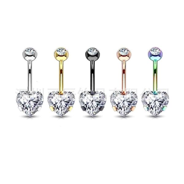 

fashion zircon navel nail stainless steel ring sub human body puncture jewelry