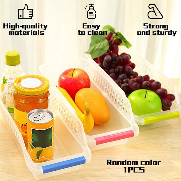 

New Freezer Refrigerator Organizer Case Trays Bins Pantry Cabinet Storage Box Fridge Fruits Vegetables Containers Storage Basket