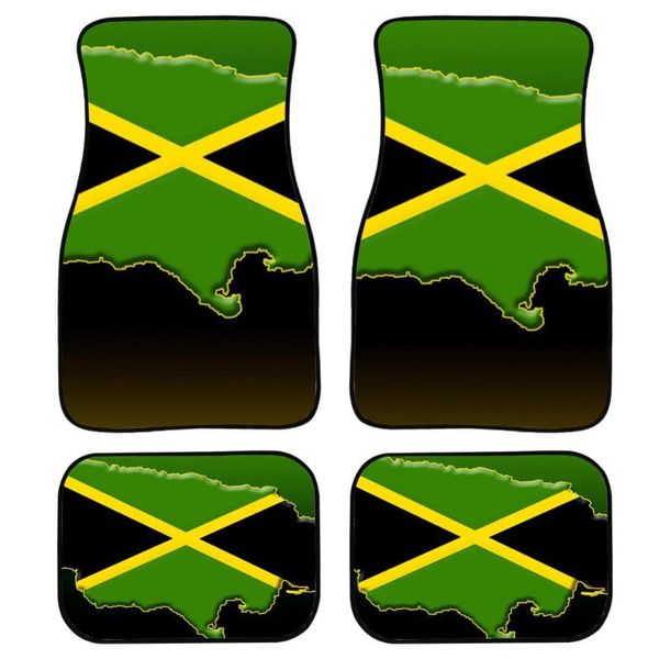 

cushion/decorative pillow hugsidea jamaica flag print 4set/pcs custom floor mats for cars auto doormats drive car suv truck carpet rugs