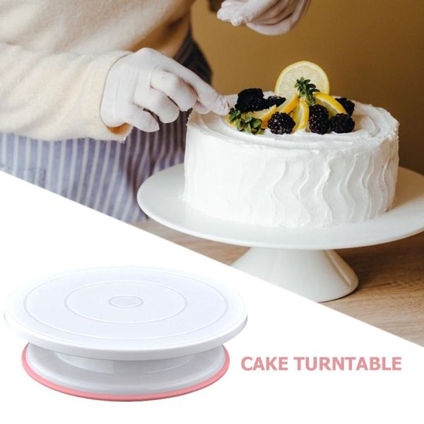 

anti slip cake plate turntable rotating diy decorating round stand plastic dough pastry baking & tools