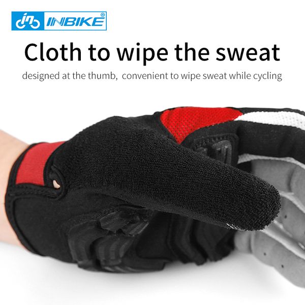 

inbike gel padded cycling gloves full finger road bicycle outdoor sports skiing gloves men women racing climbing mtb bike glovesg, Blue;gray