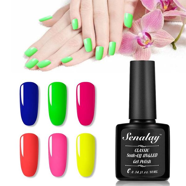 

nail polish 6 colors fluorescent varnish hybrid quick drying lasting detachable glue decoration cosmetics tslm2