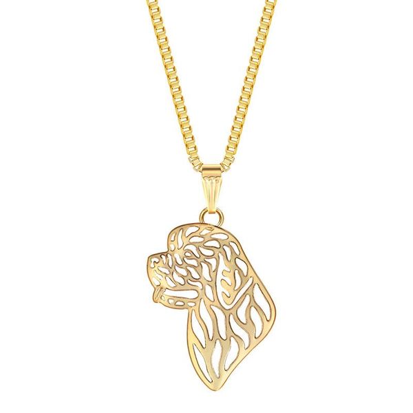 

pendant necklaces foundland dog gold color animal charm puppy necklace jewelry gifts for women girls friends, Silver