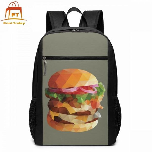 

backpack hamburger backpacks teen bag multi purpose sports men - women trending bags
