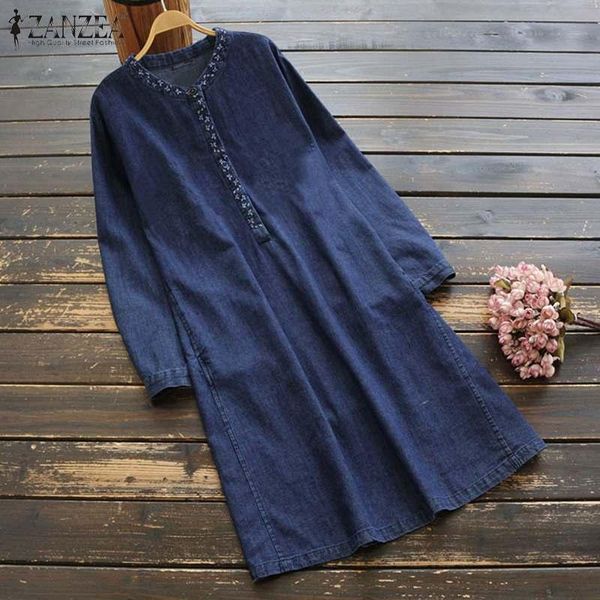 

casual dresses zanzea 2021 summer mini dress women embroidery long shirt vestidos lady loose cotton linen beach short sundress, Black;gray