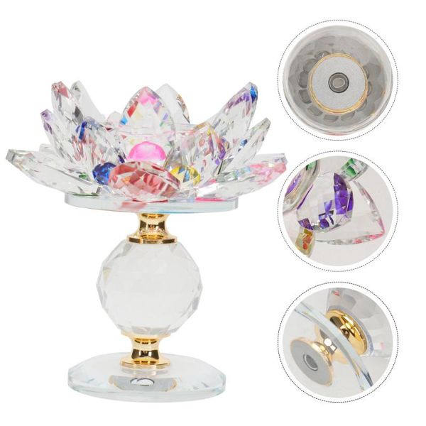 

home crystal lotus candlestick decor candle holder candles