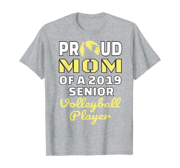 

proud mom senior class of 2019 graduation volleyball player, White;black