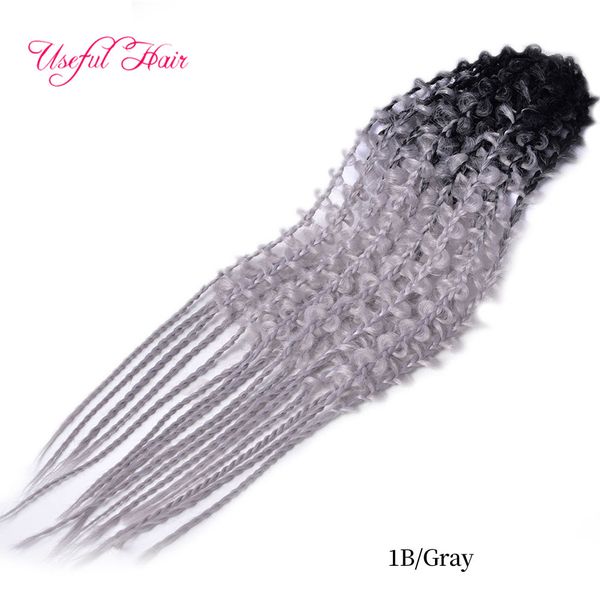 

pre stretched butterfly box crochet braid hair ombre colorful butterfly locs crotchet synthetic braids hair extensions fashion 3x box 24inch, Black