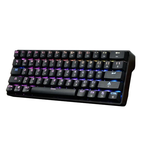 

bluetooth dual-mode mechanical keyboard rgb multiple lighting effects 61-key tablet mobile phone green axis 2021 keyboards