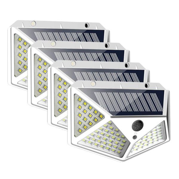 

solar lamps 100 led light outdoor lamp powered sunlight 3 modes pir motion sensor for garden decoration wall street
