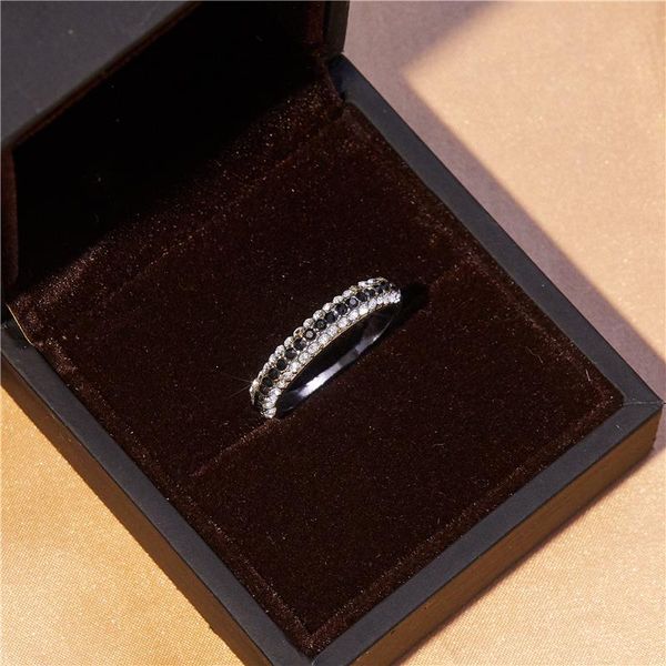 

wedding rings engagement ring jewelry geometric prom party real zircon luxury ladies simple fashion classic wholesale, Slivery;golden