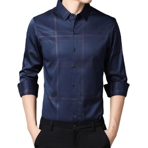 

men's casual shirts shirt for men fasion smooth good workmanship western turn-down collar business meeting clothing 2021, White;black