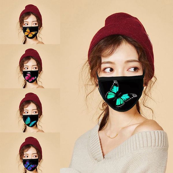 

mask butterfly 3d printing dustproof trend ice silk fabric washable