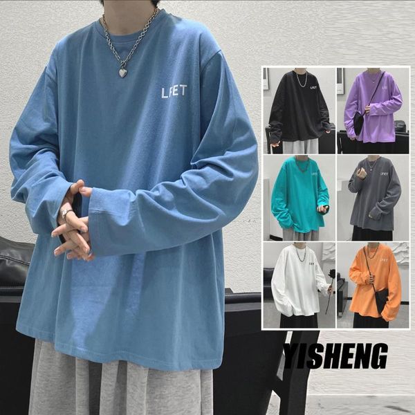 

men's hoodies & sweatshirts pr 2021 solid color small print harajuku casual male oversized streetwear hip hop loose outwear, Black