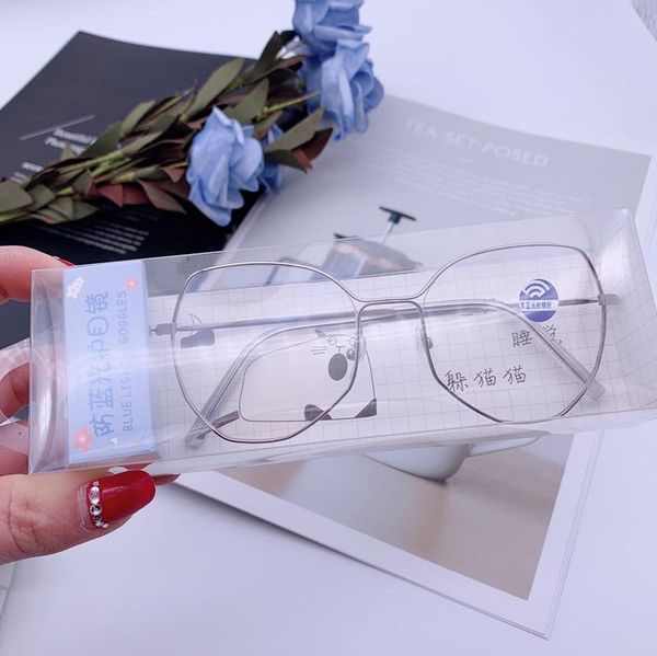 

fashion sunglasses frames kujuny irregular metal anti-blue light glasses frame 2021 women eyewears men block blue-ray spectacles with clear, Black