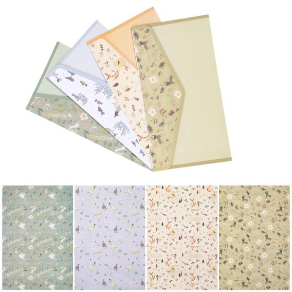 

envelopes and 60 letter papers lovely flower printing writing stationery kit (mixed style) gift wrap