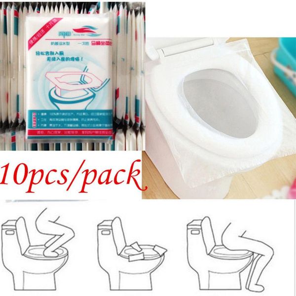 

10pcs disposable toilet lid cover cushion el household paper seat covers