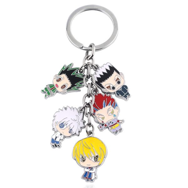 

Anime Hunter x Hunter Gon Freecss Killua Zoldyck Kurapika Leorio PaladiKnight Hisoka Enamel Alloy Key Chains Keychain Key Chain