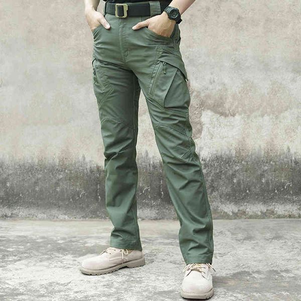

men's jeans casual cargo plus size male pants tactical military camouflage multiple pocket proof dwaterproof outdoor water trekking 6xl, Blue