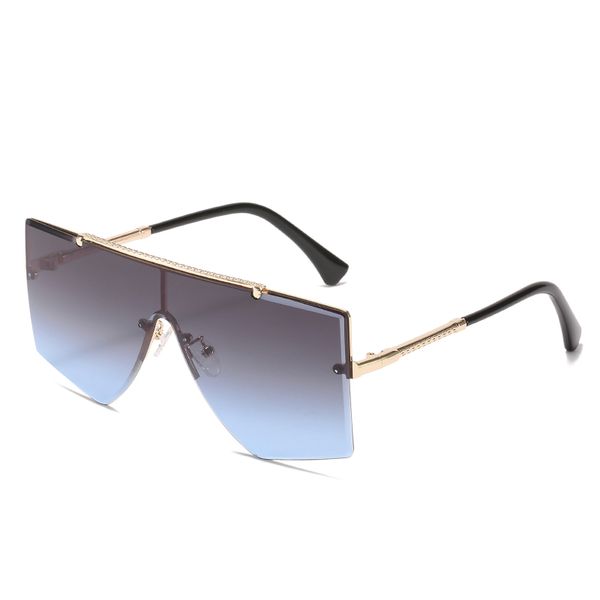 

new frameless one-piece square sunglasses for men and women driving sun glasses, White;black