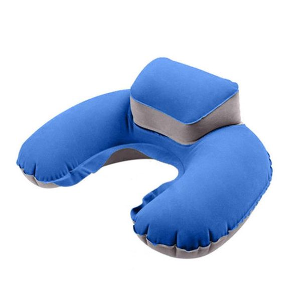 

pillow portable travel inflatable neck u shape blow up comfortable cushion pvc flocking for flight