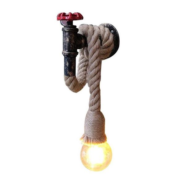 

wall lamp american country retro restaurant bar creative coffee shop stairs living room faucet rope lamps