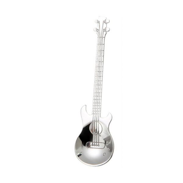 

spoons stainless steel guitar rainbow coffee tea spoon flatware drinking tools durable coffeeware sliver gold