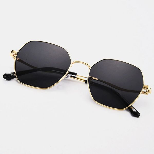 

women irregular shape polygon uv protection fashion sunglasses, Black