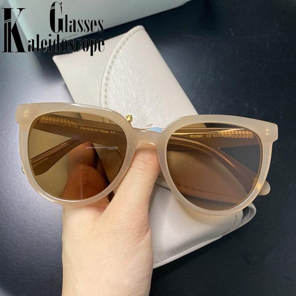 

retro round oversized sunglasses men vintage sun glasses brand designer shades for women metal eyewear leopard uv400, White;black
