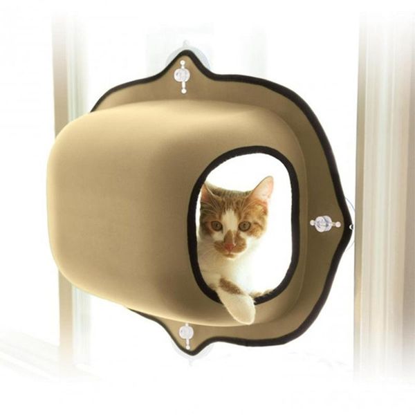 

cat beds & furniture pet window bed hanging mats lounger warm hammock for rest house soft comfortable suction cup ferret cage