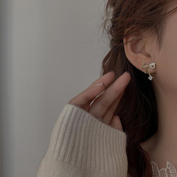 

korean fashion butterfly star earrings for women punk rhinestone style cute girl zircon stud jewelry 2021 wholesale, Golden;silver