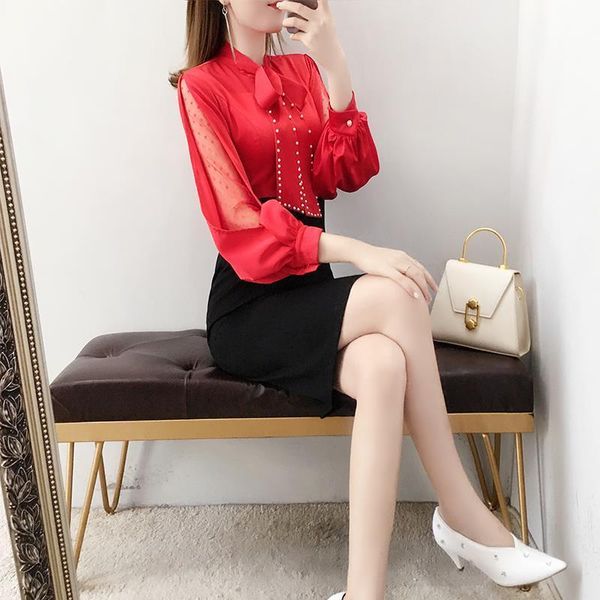 

casual dresses 2021 spring korean style loose high waist patchwork bodycon pencil dress lantern sleeve midi vestidos k436, Black;gray