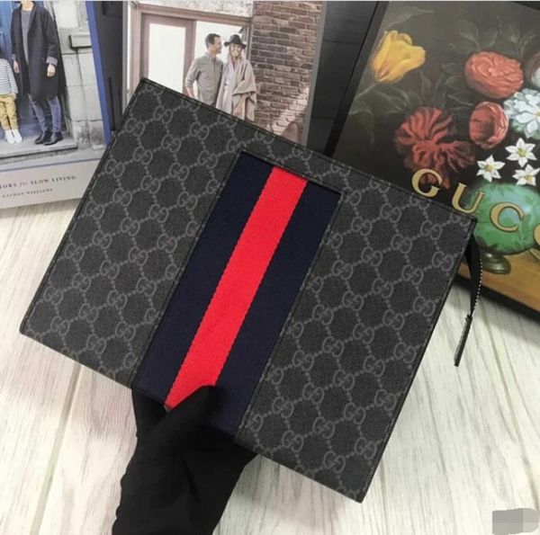 

clutches brand designer luxury 475316 fashion trend clutch leather long wallets chain wallet pouches key card ev holders cases purse, Black;red