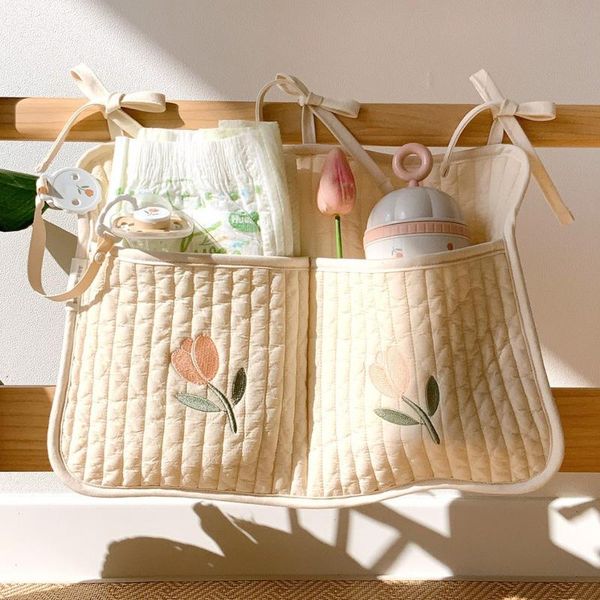 

storage bags baby bed bag, cotton bedroom children's room, toy diapers, bottle