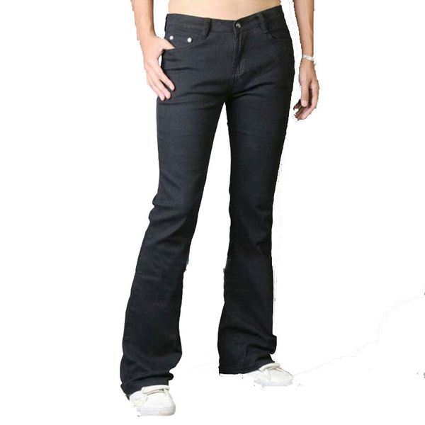 

pantmen's japanese and korean jeans slim fit designer classic black flared pants