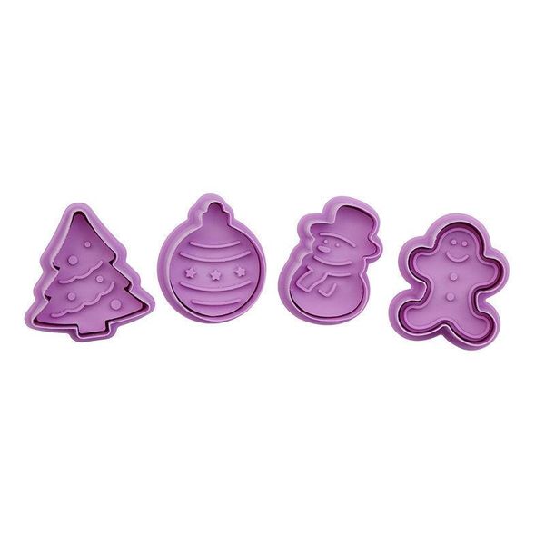 

baking moulds 4pcs/set plastic cookie (snowman/snowflake/christmas tree/santa claus pattern molds)