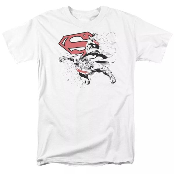 

Superman Double The Power T-Shirt DC Comics Sizes S-3X NEW, White;black
