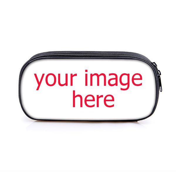 

wallets customize your name image boy girl cartoon pencil case bag school pouches children student pen kids purse wallet, Red;black