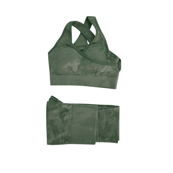 

yoga outfit 7 color set women seamless camouflage bra/pants fitness sports high waist gym camo suits workout