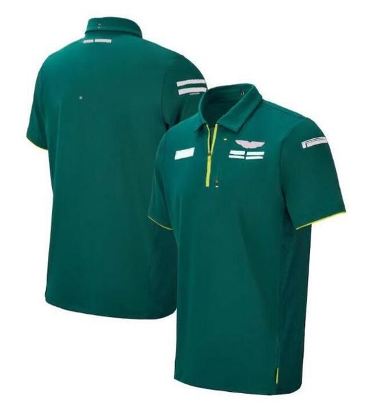 

2021 f1 team racing suit polo shirt short sleeves, polyester quick-drying lapel t-shirt, the same style is customized