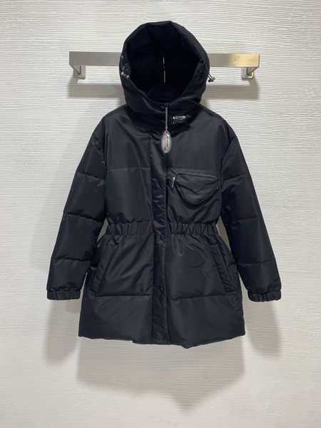 

designer women's down & parkas 2021 winter hooded patchwork fashion outerwear brand same style coats 1008-4, Black